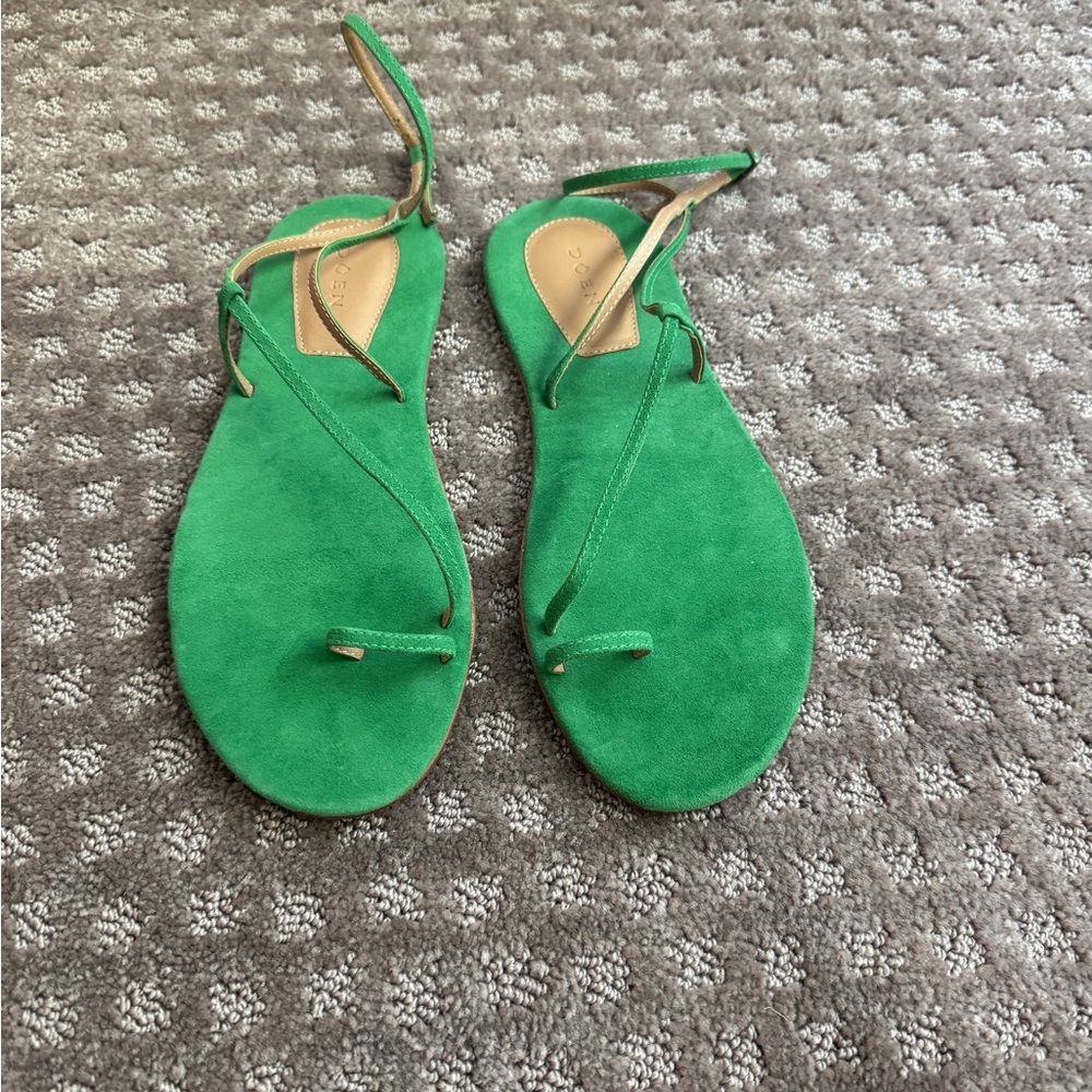 Down Bare Sandal in Kelly Green NWOT Sz 38 - Picture 2 of 3